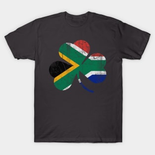 South Africa Flag Shamrock St Patrick's Day T-Shirt